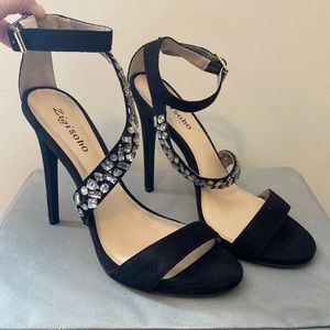Zigi Soho Black Heel with Rhinestones